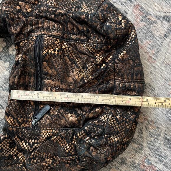 Bags by Pinky Slouchy Shoulder Bag Hobo Snakeskin Brown Y2K - Picture 9 of 10